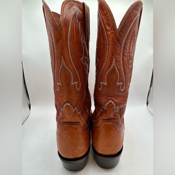 Lucchese 1883 Men’s Cowboy Western Boots Camel Brown Leather Men’s Size 8.5 2E - Picture 9 of 14
